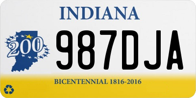 IN license plate 987DJA