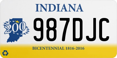 IN license plate 987DJC