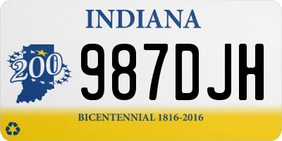 IN license plate 987DJH