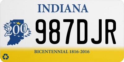 IN license plate 987DJR