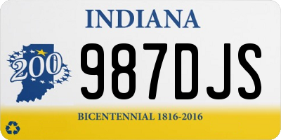 IN license plate 987DJS