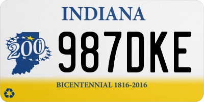 IN license plate 987DKE