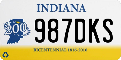 IN license plate 987DKS