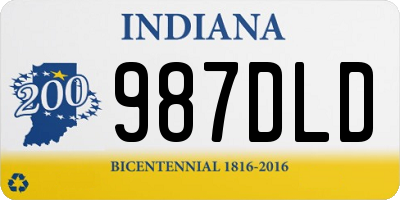 IN license plate 987DLD