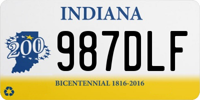 IN license plate 987DLF