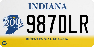 IN license plate 987DLR