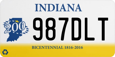 IN license plate 987DLT