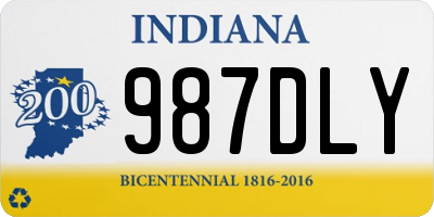 IN license plate 987DLY