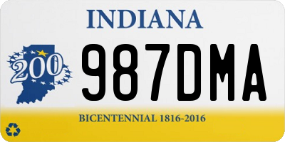 IN license plate 987DMA