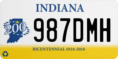 IN license plate 987DMH