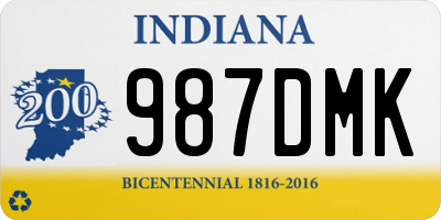 IN license plate 987DMK