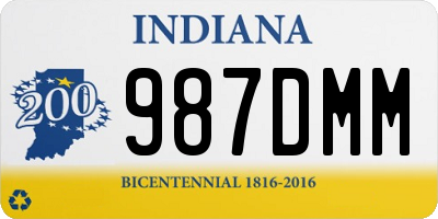 IN license plate 987DMM