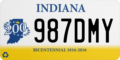 IN license plate 987DMY