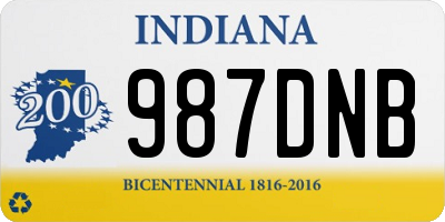 IN license plate 987DNB