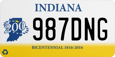 IN license plate 987DNG