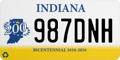 IN license plate 987DNH