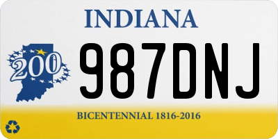 IN license plate 987DNJ