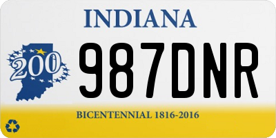 IN license plate 987DNR