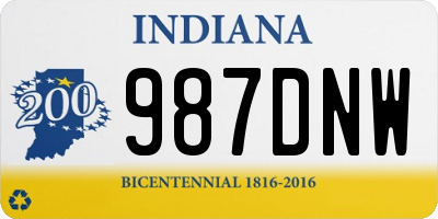 IN license plate 987DNW