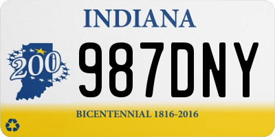 IN license plate 987DNY