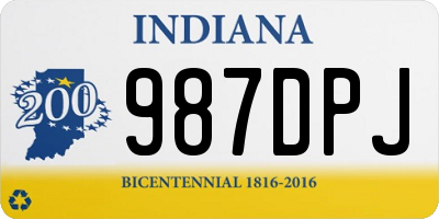 IN license plate 987DPJ