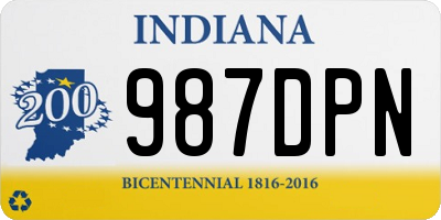 IN license plate 987DPN