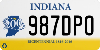 IN license plate 987DPO
