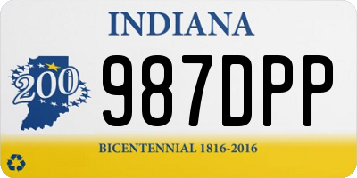 IN license plate 987DPP