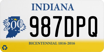 IN license plate 987DPQ