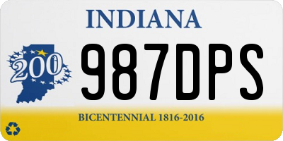 IN license plate 987DPS