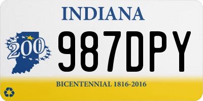 IN license plate 987DPY