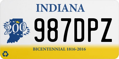 IN license plate 987DPZ