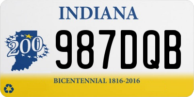 IN license plate 987DQB