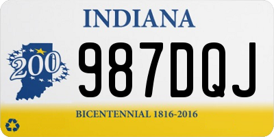 IN license plate 987DQJ