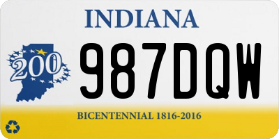 IN license plate 987DQW