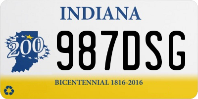 IN license plate 987DSG