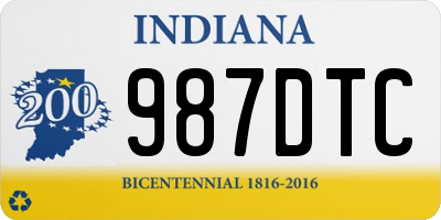 IN license plate 987DTC