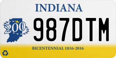 IN license plate 987DTM