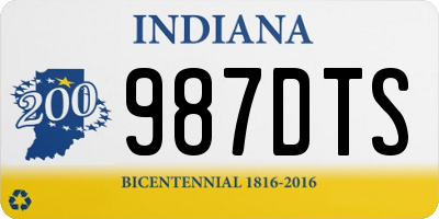 IN license plate 987DTS