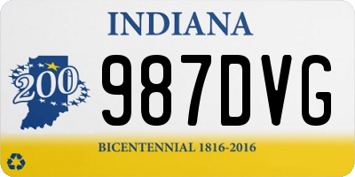 IN license plate 987DVG