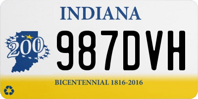 IN license plate 987DVH