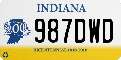 IN license plate 987DWD