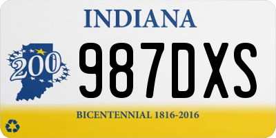 IN license plate 987DXS