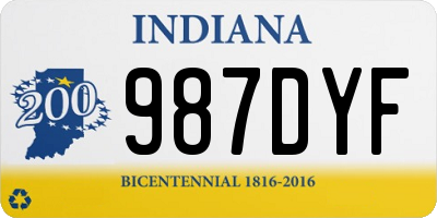IN license plate 987DYF