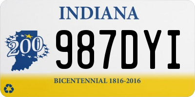 IN license plate 987DYI