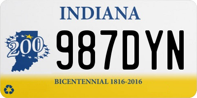 IN license plate 987DYN