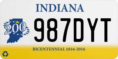 IN license plate 987DYT