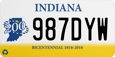 IN license plate 987DYW