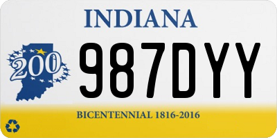 IN license plate 987DYY