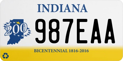 IN license plate 987EAA